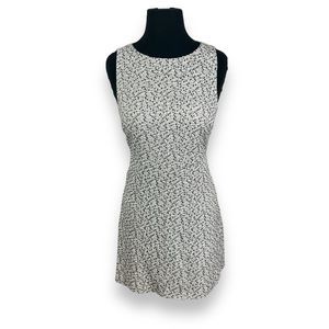 Alice + Olivia Open Back Cutout Tweed Mini Dress Women 4 Black White